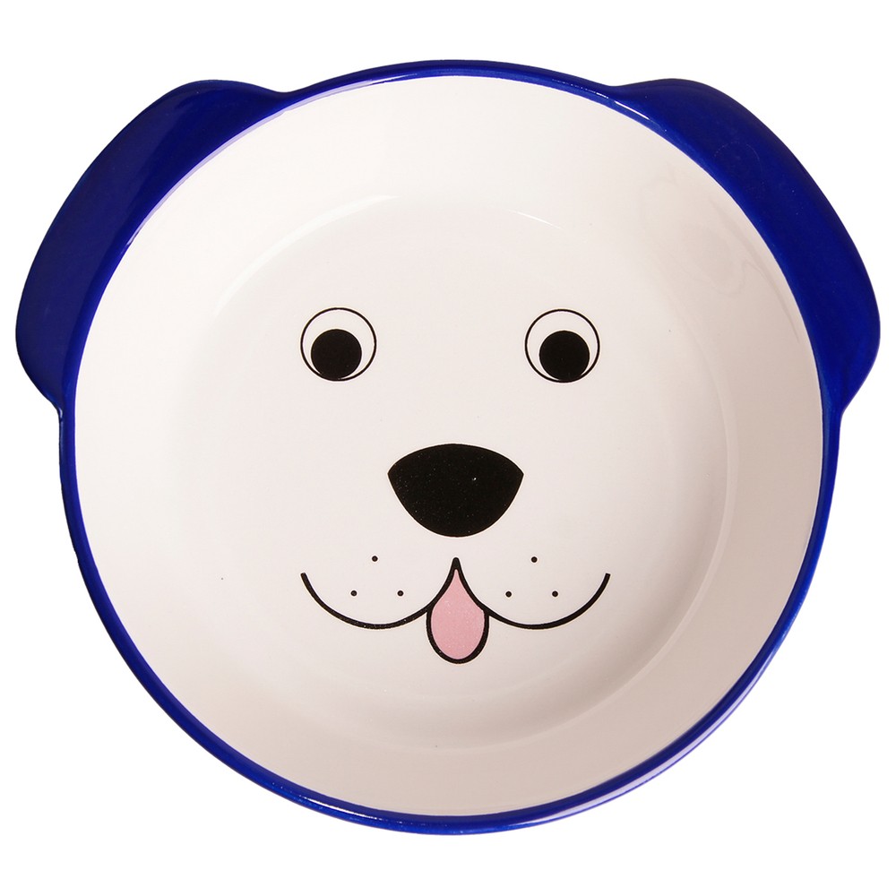 Миска для собак MrKranch Мордочка собаки керамическая синяя 180мл 366₽