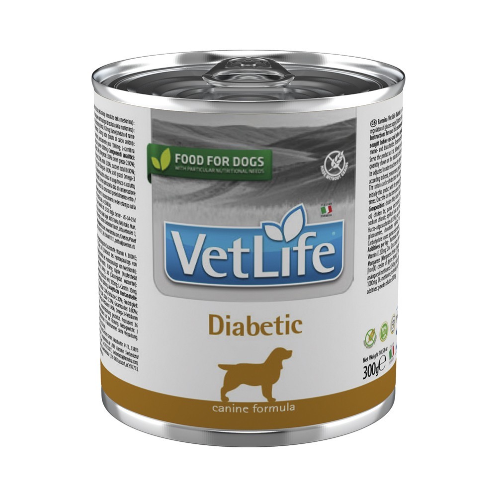 Корм для собак Farmina Vet Life Dog Diabetic при при сахарном диабете, с курицей банка 300г