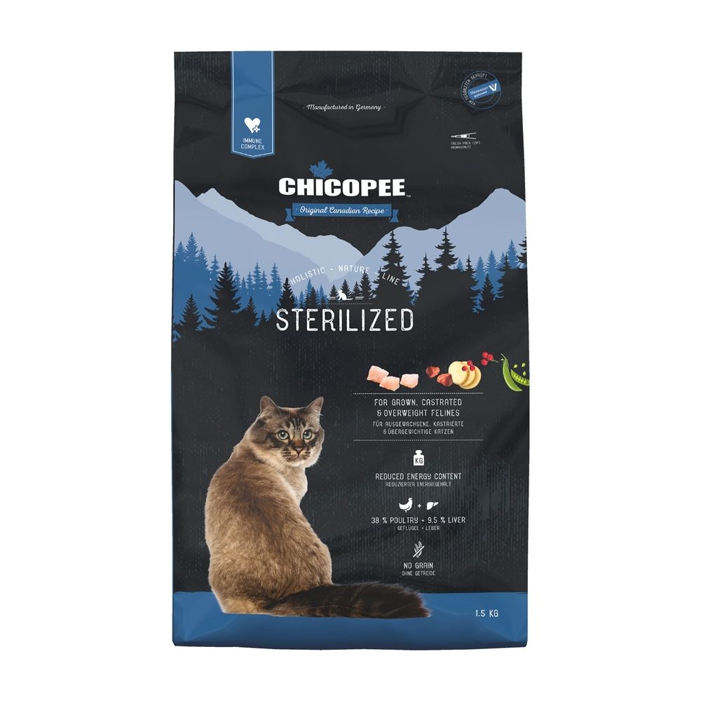 Корм для кошек Chicopee HNL Cat Sterilized для стерилизованных сух. 1,5кг