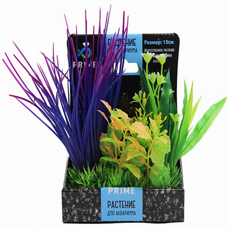 Набор пластиковых растений PRIME 15см композиция из пластиковых растений prime 2 15см