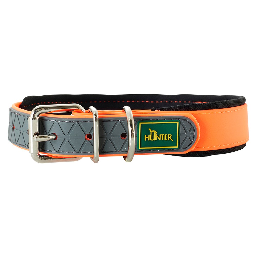 Ошейник для собак HUNTER Convenience Comfort 35 22-30см 2см биотан мягк горловина оранжевый неон 2610₽