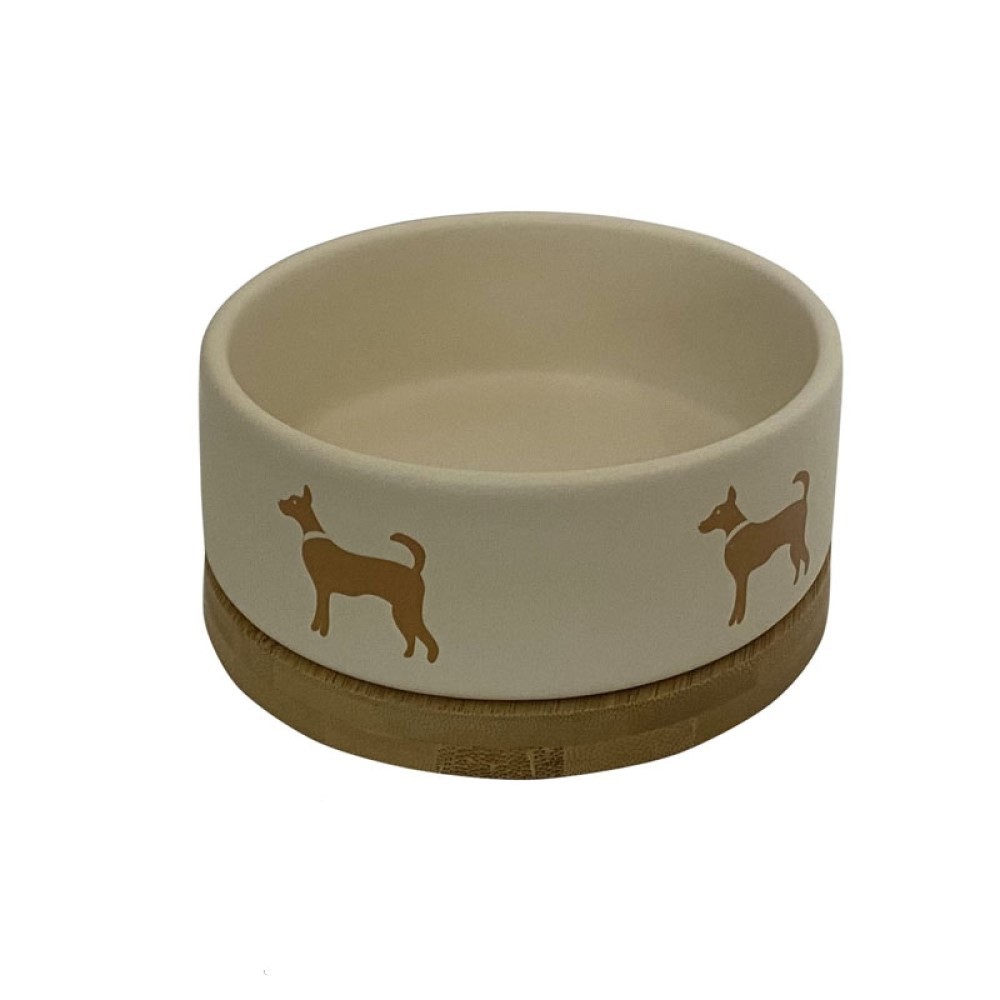 Миска для животных Foxie Hound бежевая керамическая 13х13х6см 400мл керамик миска керамическая нескользящая для собак черная с косточками 400мл