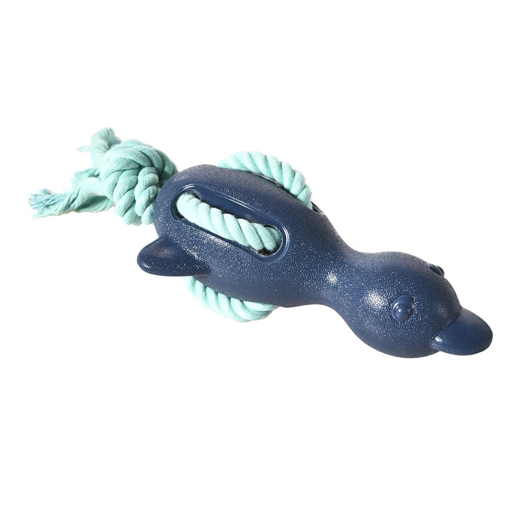 Игрушка для собак Foxie Smart Уточка с канатом 28см синяя игрушка музыкальная металлофон уточка