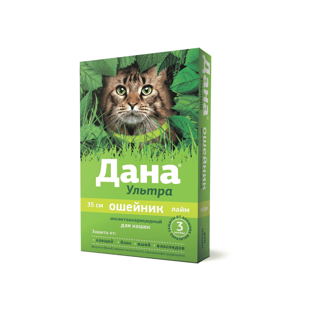 Ошейник для кошек Apicenna Дана Ультра лайм 35см 438₽
