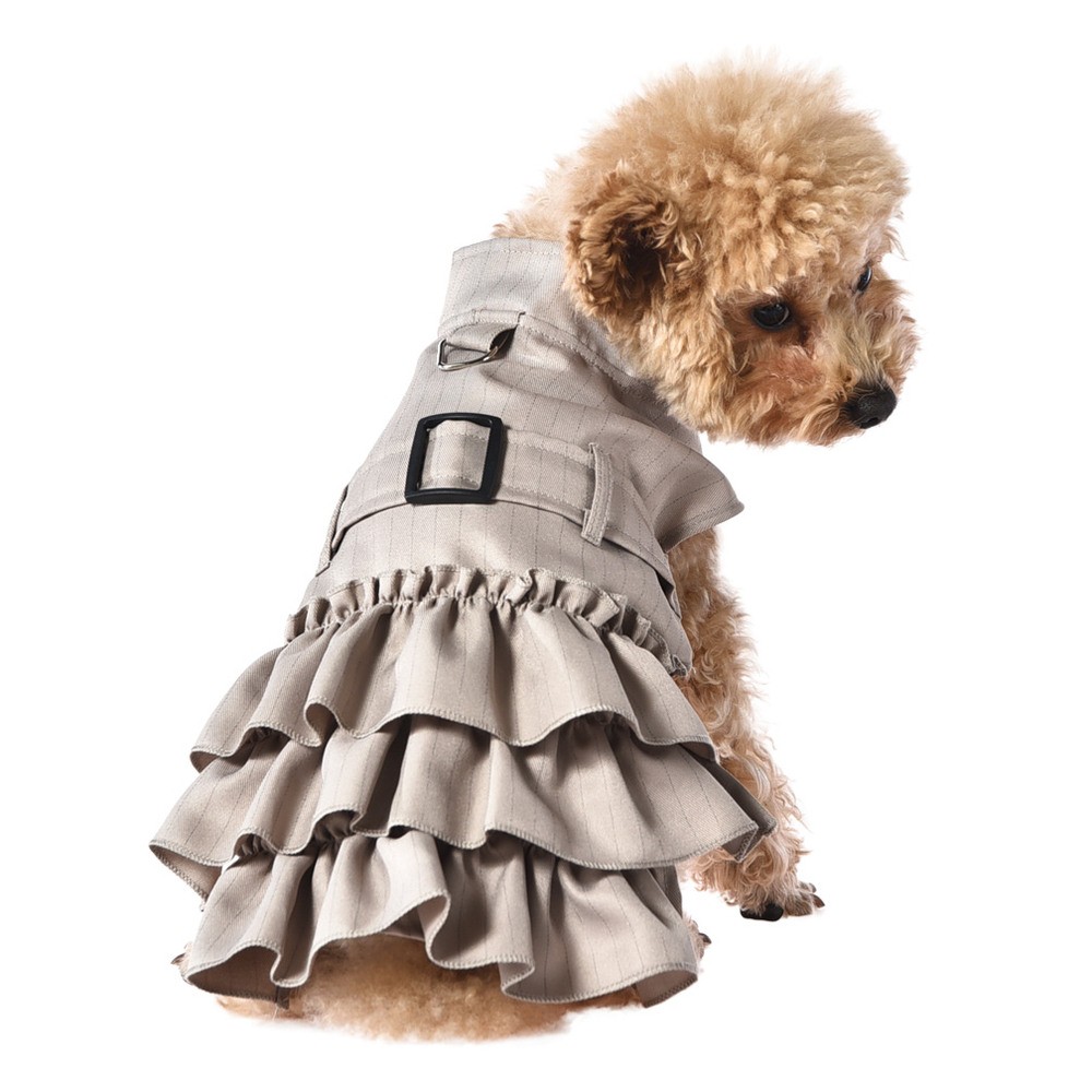цена Платье для собак Foxie Delight XS (длина спины 25см, обхват груди 28-32см) бежевое