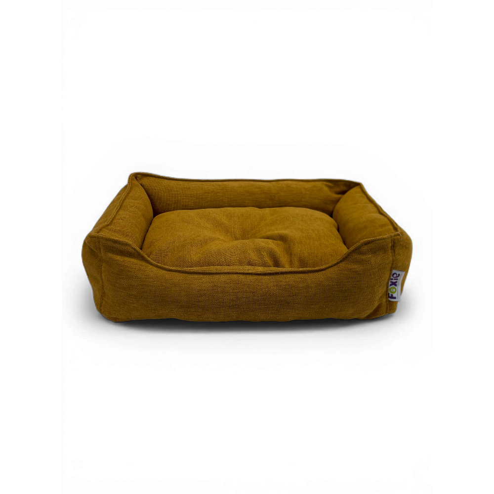 Лежак для животных Foxie Oasis лён 70х60см горчичный