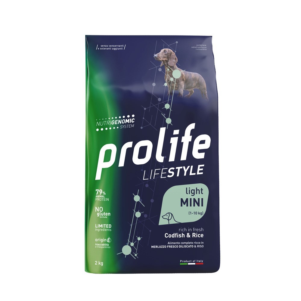 цена Корм для собак PROLIFE для мелких пород с избыточным весом, треска с рисом сух. 2кг