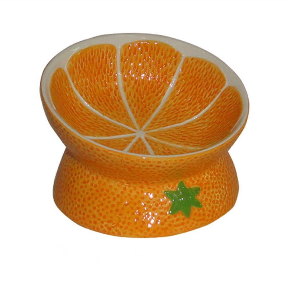 цена Миска для грызунов Foxie Orange fruit оранжевая керамическая 13х13x9,5см 180мл
