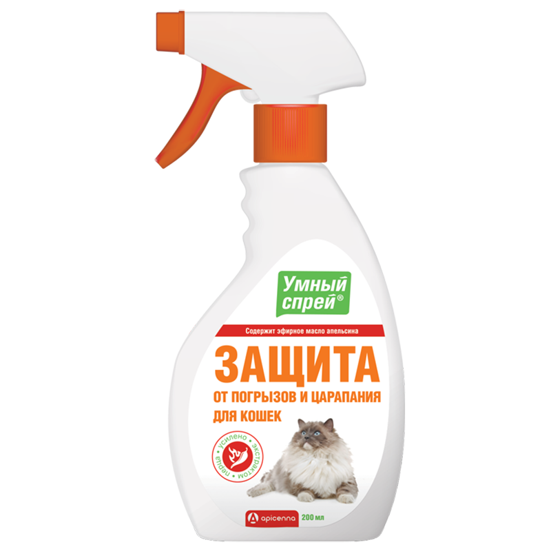 Умный спрей Apicenna Защита от погрызов для кошек 200мл