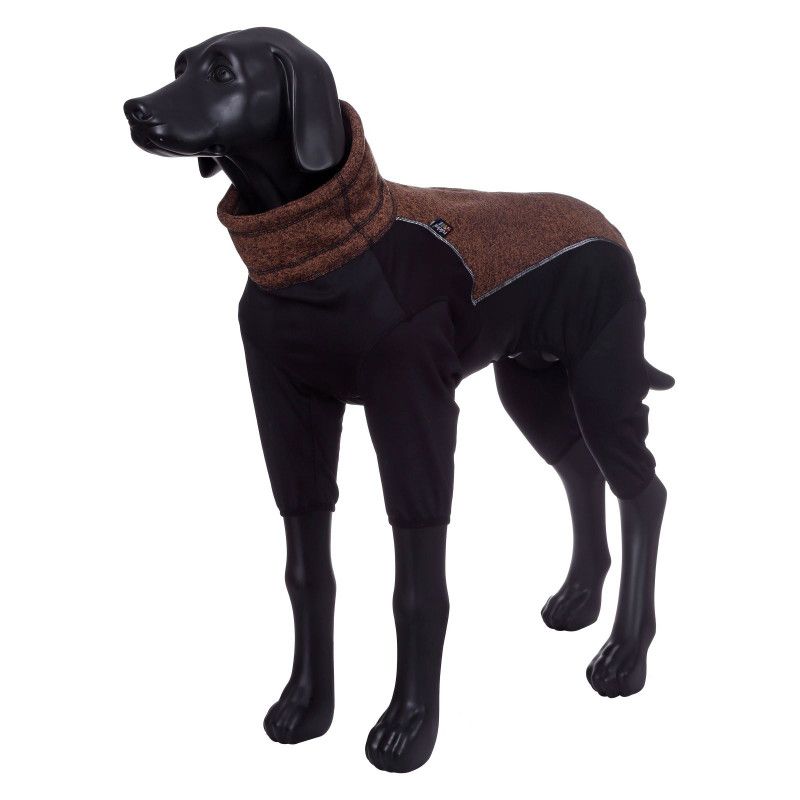 Комбинезон для собак RUKKA Subrima технологичный трикотажный коричневый, размер 35
