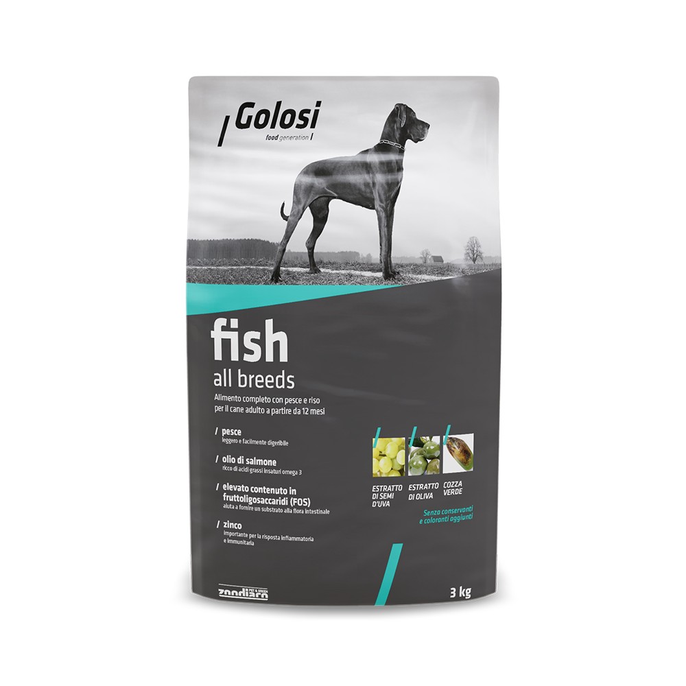 Корм для собак GOLOSI рыба сух. 3кг корм для собак probiotic live курица сух 3кг