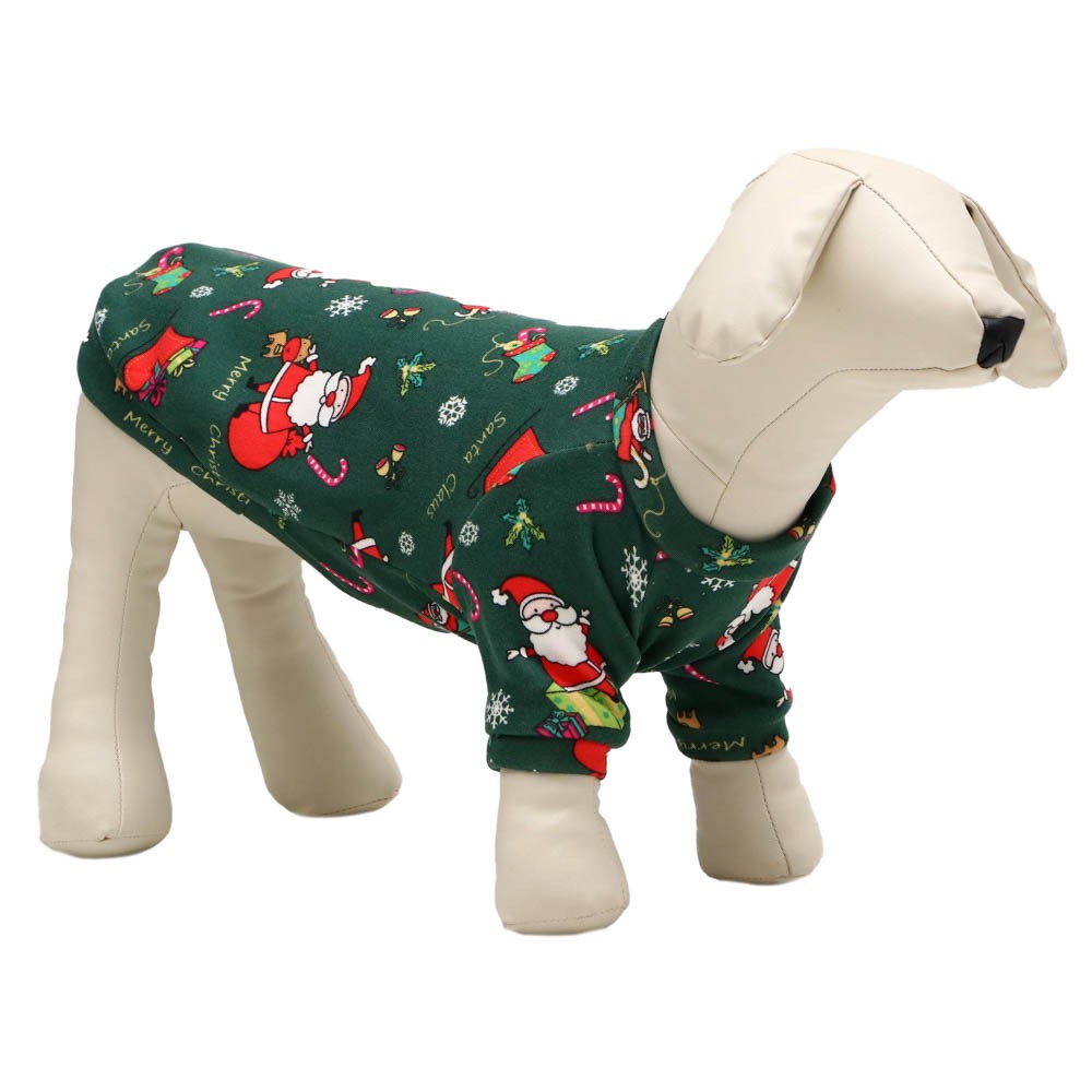 Кофта для собак SIMA LAND Пижон Подарки новогодняя размер L, зелёный (ДС 35, ОШ 30, ОГ 44см) кофта для собак sima land пижон подарки новогодняя размер 3xl красный дс 47 ош 34 ог 64см