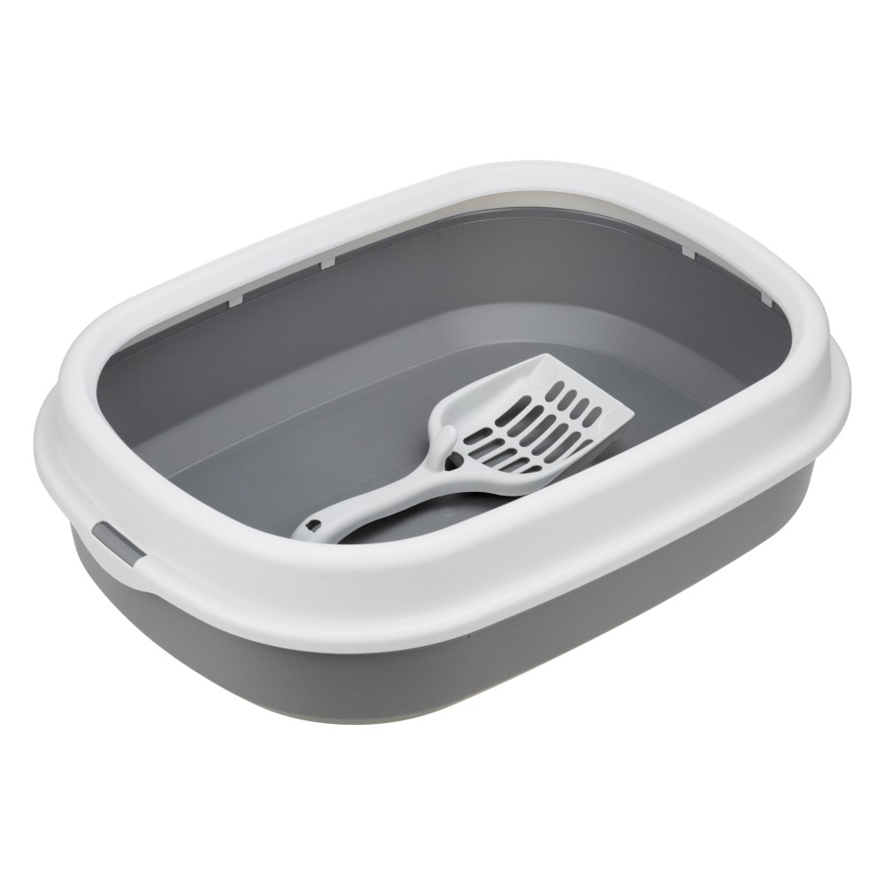 Туалет для кошек Foxie Optimal с бортом и совком 48х355х13см смоки 812₽