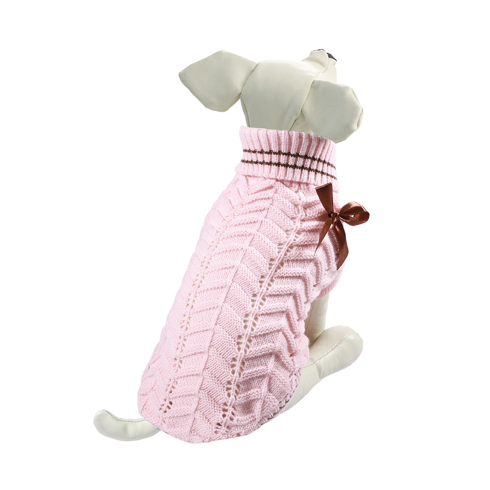 цена Свитер для собак TRIOL Бантик M, розовый, размер 30см