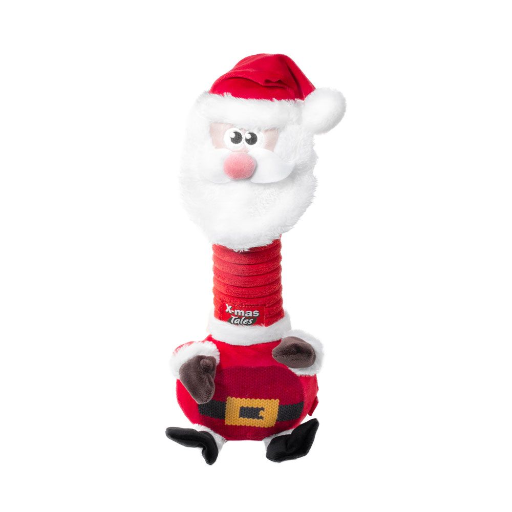 Игрушка для собак GIGWI X-mas Tales Санта с пищалкой 45см gigwi gigwi енот игрушка с пищалкой 11 см 72 г
