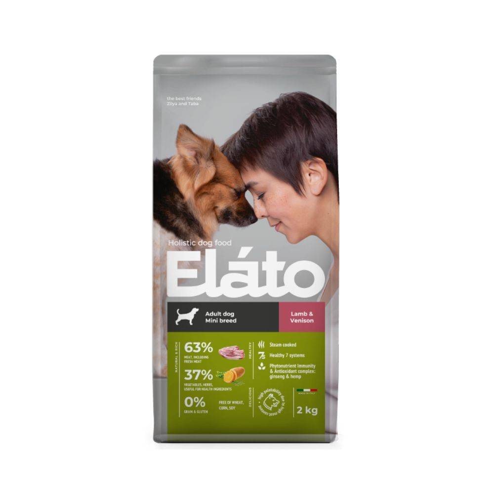 Корм для собак Elato Holistic для мелких пород, ягненок с олениной сух. 2кг