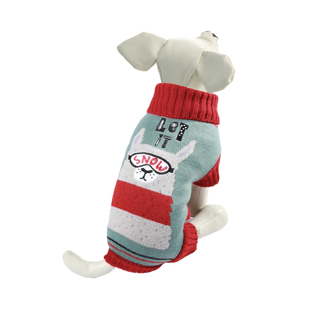 свитер для собак triol собачка s голубой размер 25см Свитер для собак TRIOL Лама S, размер 25см