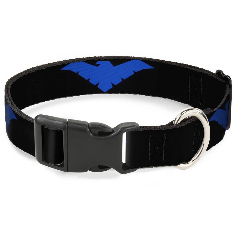 Ошейник для собак Buckle-Down Найтвинг Лого с пластиковой застёжкой 28-43см черный найтвинг nightwing 1909991 s синий
