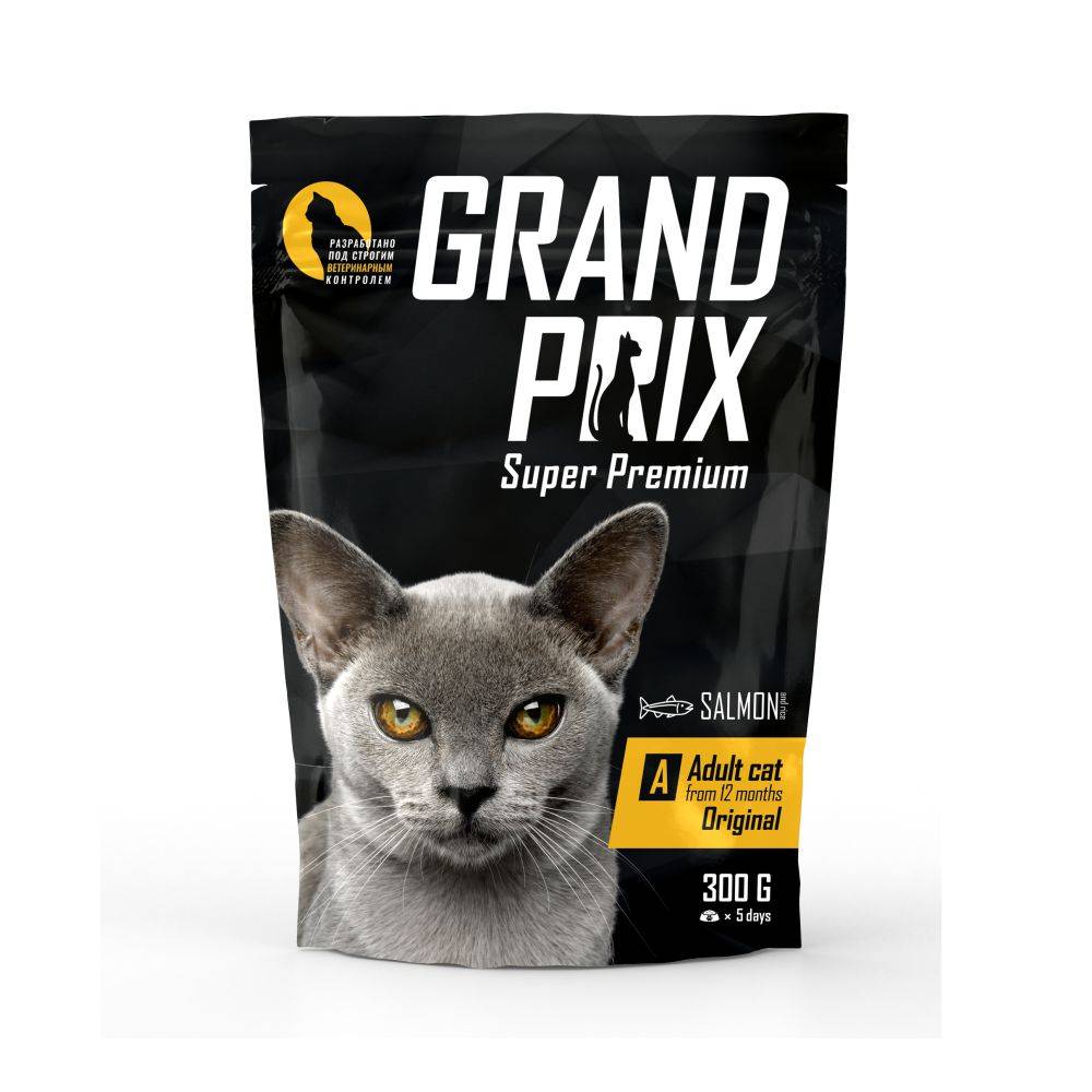 Корм для кошек GRAND PRIX Original лосось сух. 300г