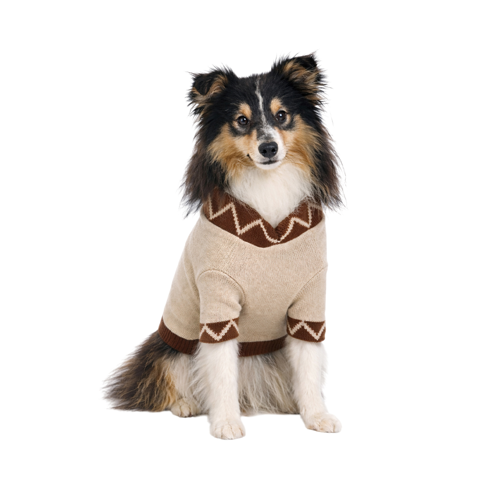 Толстовка для собак Foxie Heritage Knit M (длина спины 35см) коричневый