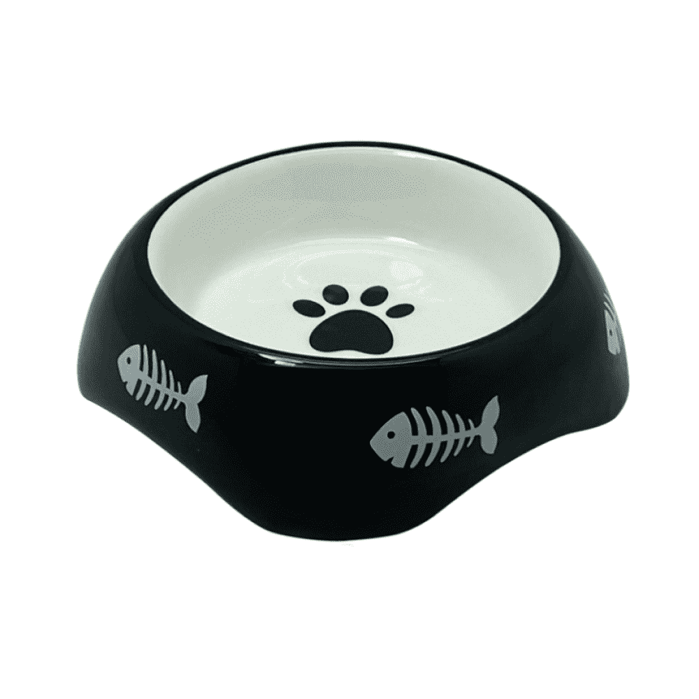 Миска для животных Foxie Black paw черная керамическая 13х13х4см 150мл миска для животных foxie paw белая керамическая 14х5 5см 360мл