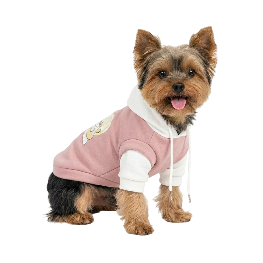 Толстовка для собак Foxie Cute Puppy XS (дл.спины 25см, обх.груди 38-42см, обх.шеи 25см) розовая фото