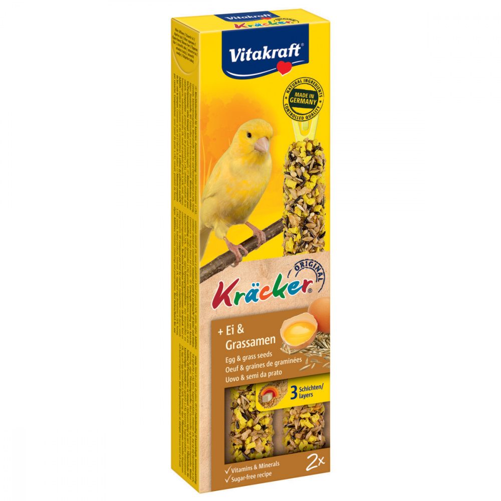 Лакомство для птиц VITAKRAFT Крекеры для канареек с яйцом (2шт.уп)