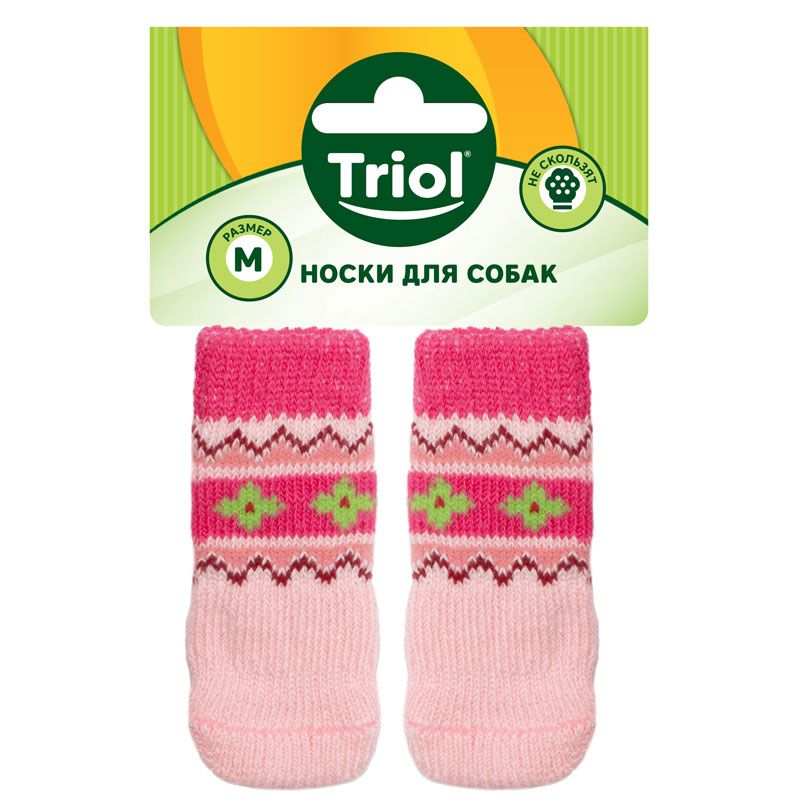 Носки для собак TRIOL Цветы, размер M носки для собак triol цветы размер m