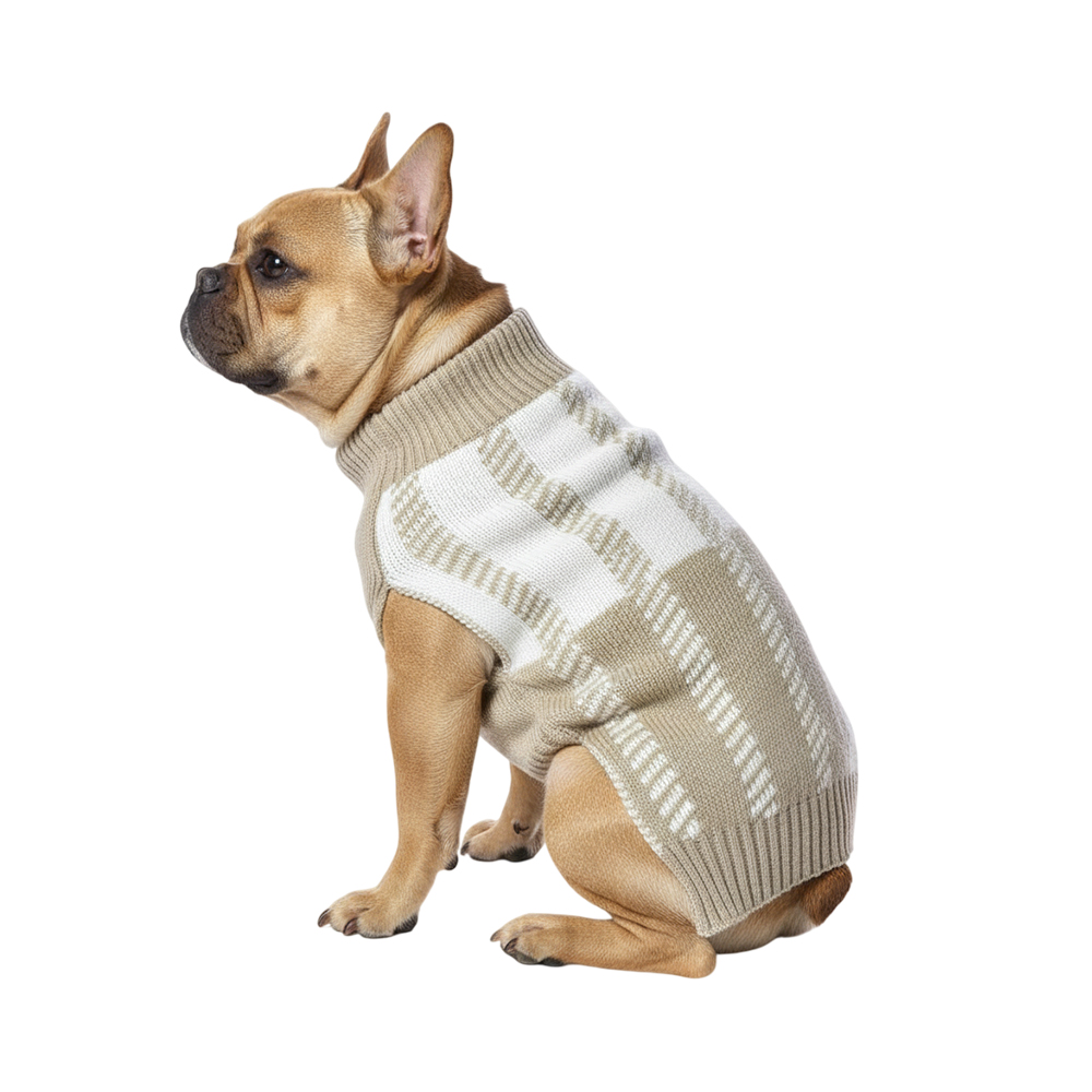 Свитер для собак Foxie Beige geometry бежевый р. L (длина спины 40см, обхват груди 48-52см)