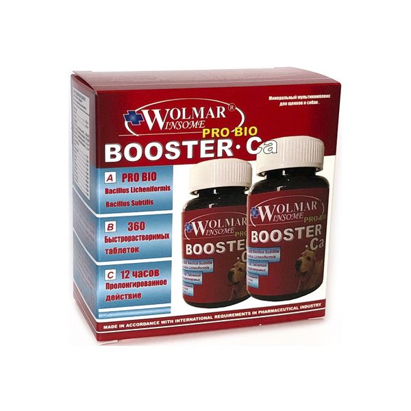 Витамины для щенков WOLMAR Bio Booster Ca для средних и крупных пород 360таб