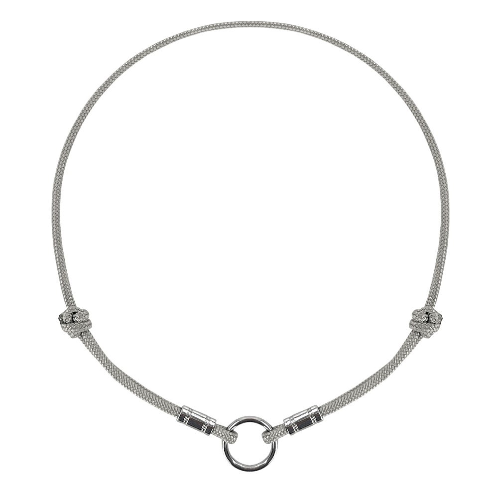 Ошейник для собак ZOO ONE для адресника, круглый 3мм 30-55см серебро