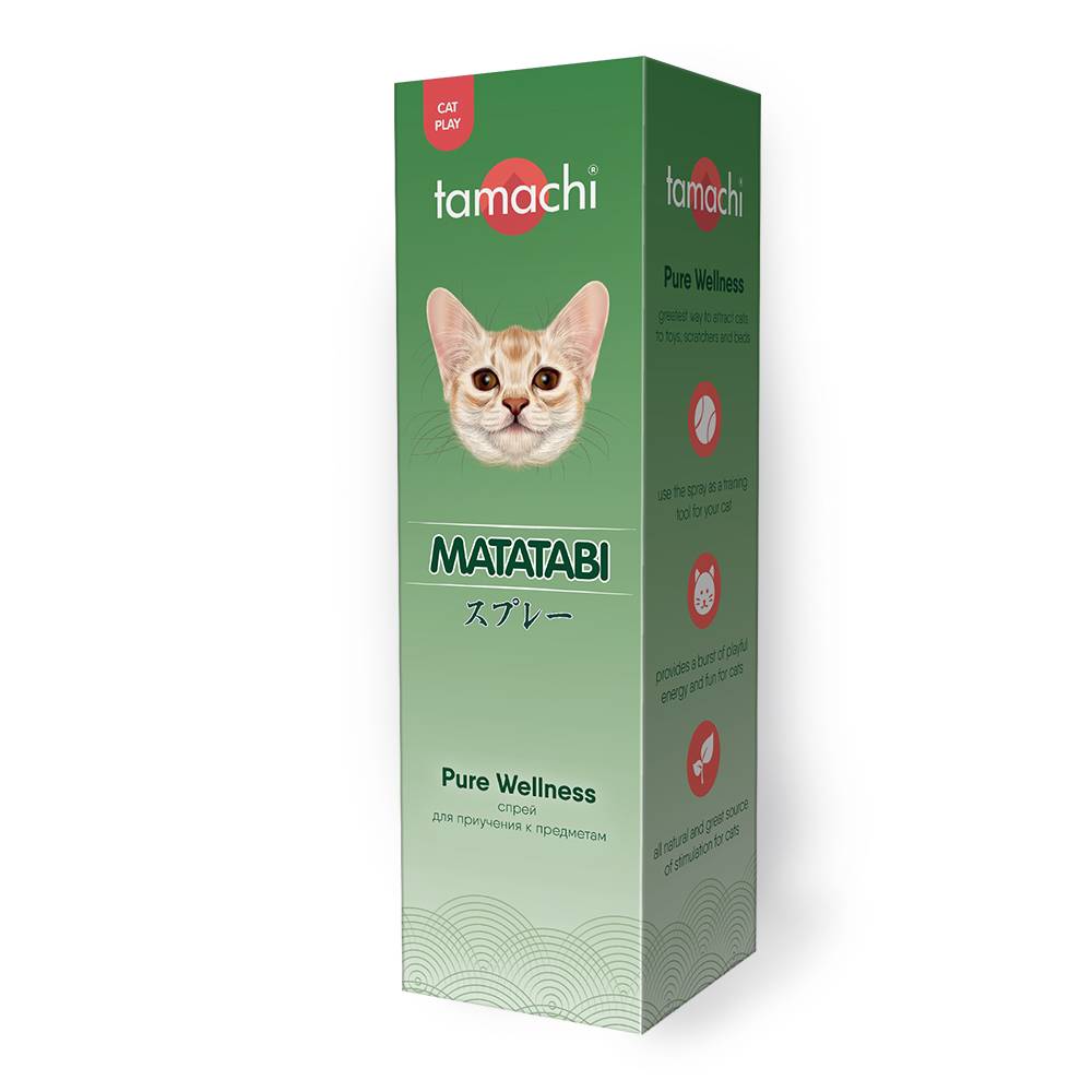 Спрей для кошек TAMACHI с мататаби для снятия стресса и привлеч. к игрушкам, переноскам, лежанкам и пр. 125мл