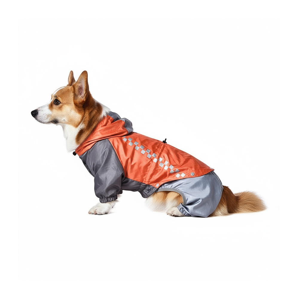 Комбинезон-дождевик для собак Foxie Ray трансформер рыжий р L длина спины 40см обхват груди 38-42см 1412₽