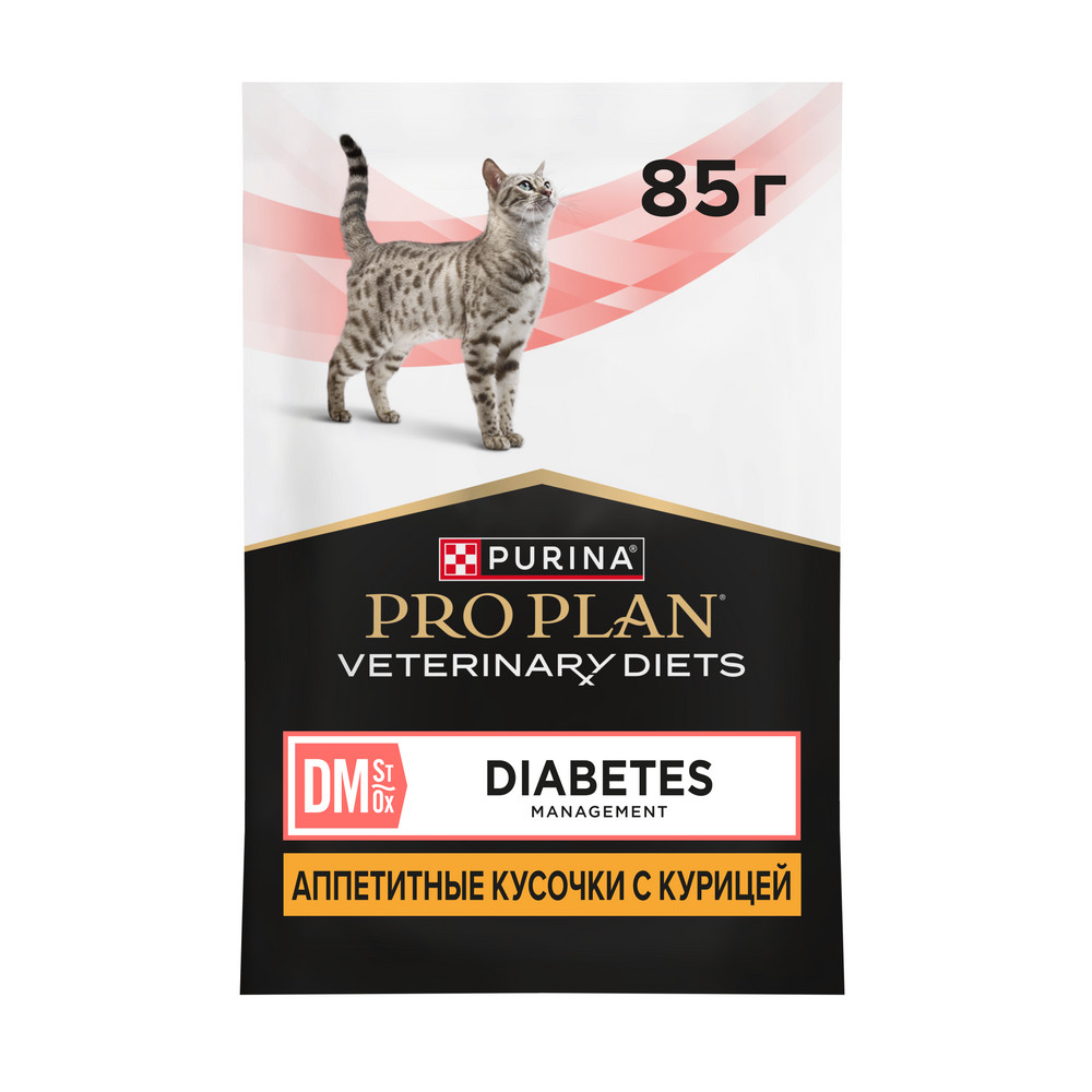 Корм для котят и кошек Pro Plan Veterinary Diets DM StOx Diabetes Management при диабкурпауч 85г 150₽