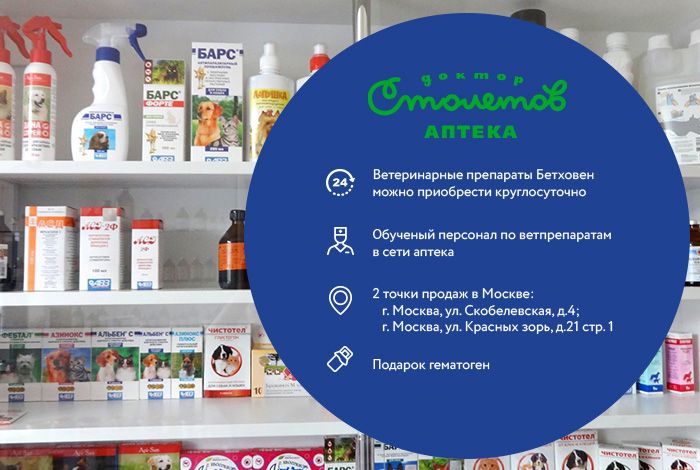 Ветпрепараты можно купить в аптеке
