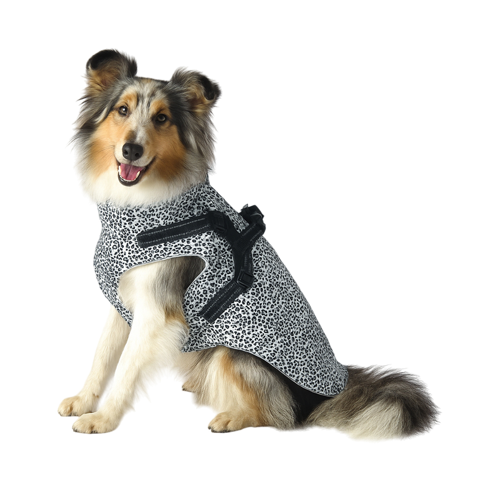 Куртка со шлейкой для собак Foxie Noise разноцветная р L длина спины 40см обхват груди 57-63см 749₽