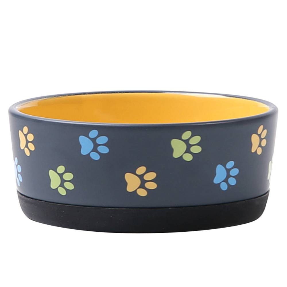 Миска для животных Foxie Coloured Paws оранжевая керамическая 14х14х5,5см 430мл