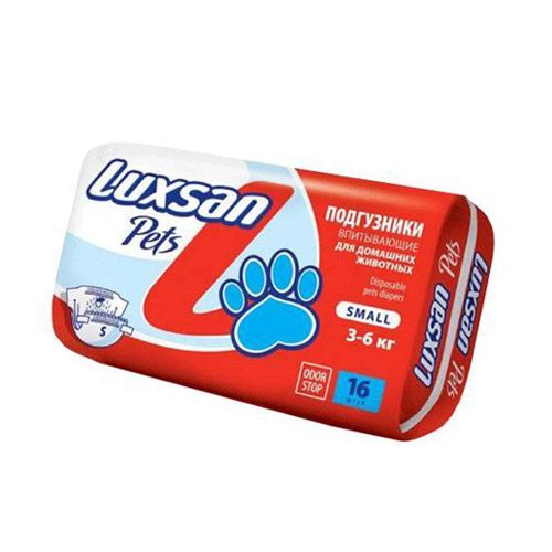 Подгузники для кошек и собак Luxsan размер S на вес 3-6 килограмм
