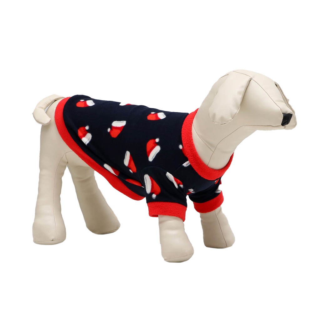 костюм для собак sima land пижон новогодний оленёнок xxl дс 40 ог 52см Толстовка для собак SIMA LAND Пижон Новогодний колпак, размер M, синяя (ДС 32, ОШ 28, ОГ 46см)