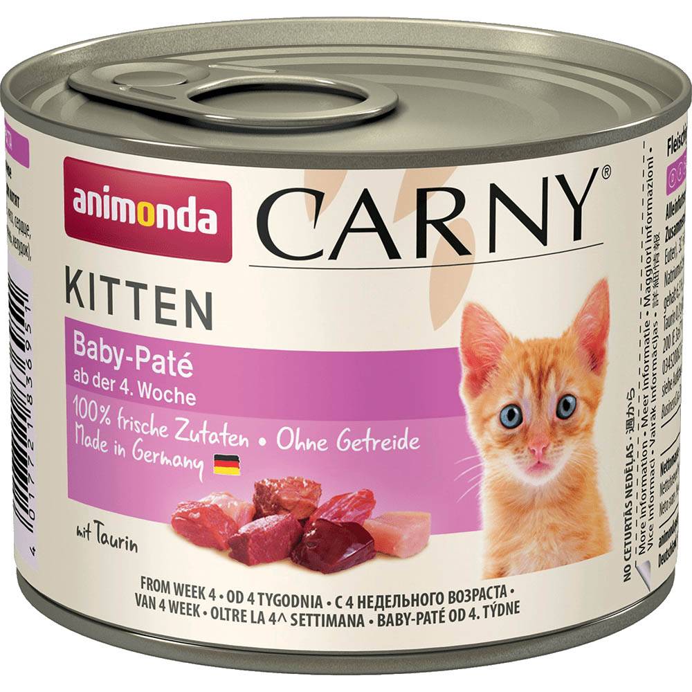 Корм для котят Animonda Carny Kitten Baby Pate паштет банка 200г