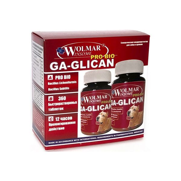 Витамины для собак WOLMAR Bio Ga-Glican 360таб