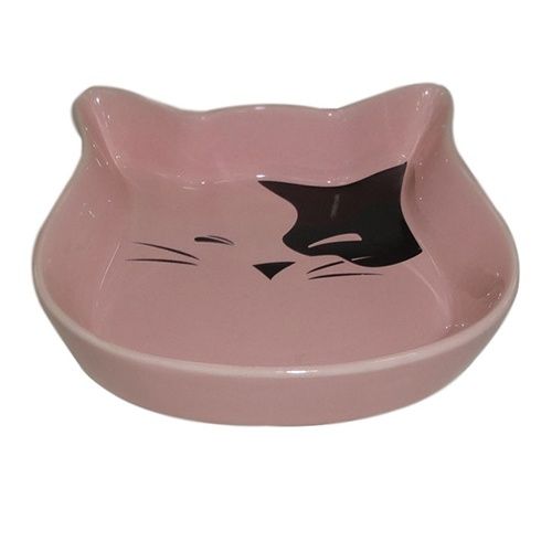 Миска для животных Foxie Kitty розовая керамическая 15,5х3см 220мл цена и фото
