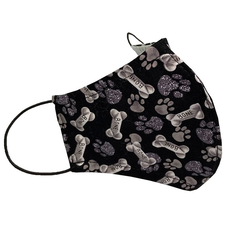 Маска Pride защитная (для людей) многоразовая двухслойная Косточки, лапки, размер S,M