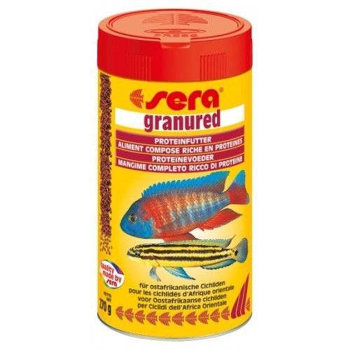 Корм для рыб SERA Granured Nature для мелких плотоядных цихлид 250мл (135г) корм для рыб sera гуппи гран 250мл