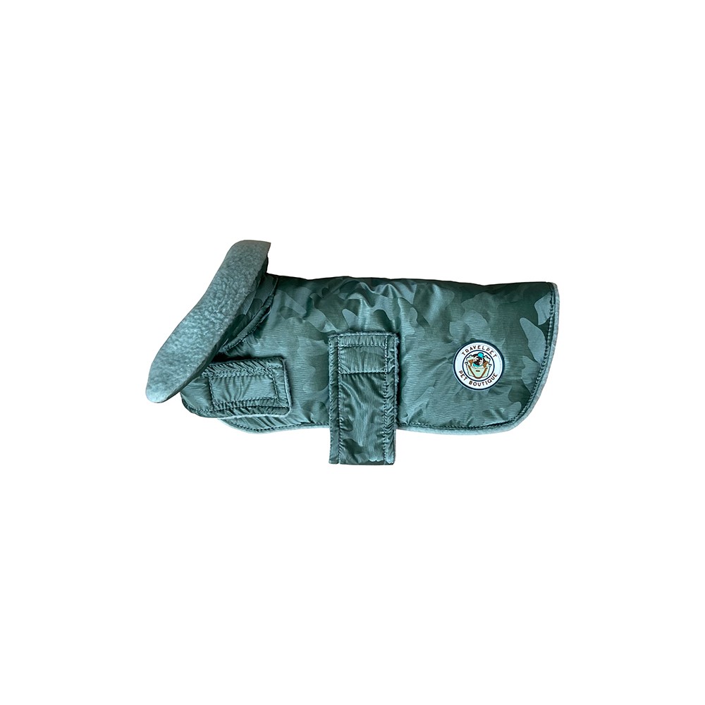 Попона для собак TRAVELPET теплая цвет камуфляж зеленый, размер S