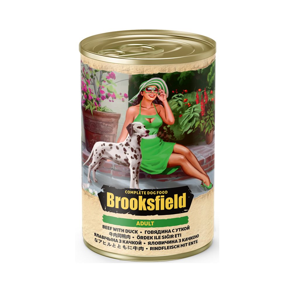 Корм для собак Brooksfield Говядина с уткой банка 400г