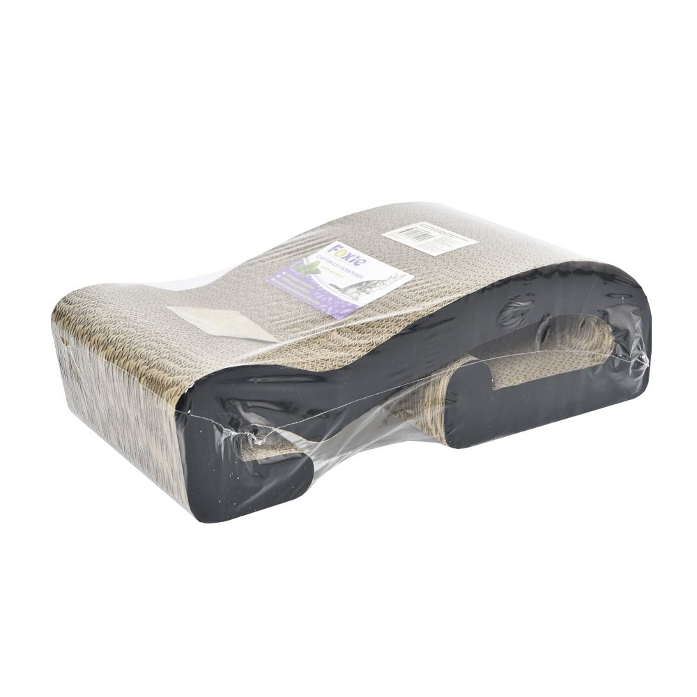 Когтеточка для кошек Foxie Black Edition Лежанка картон 48х23х14,5см