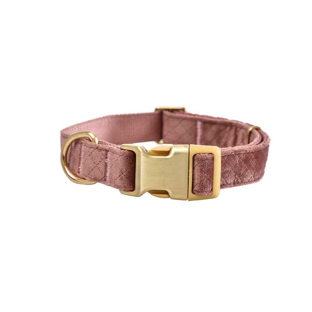 Ошейник для собак Foxie Velvet S 2x22-29см дымчатый розовый