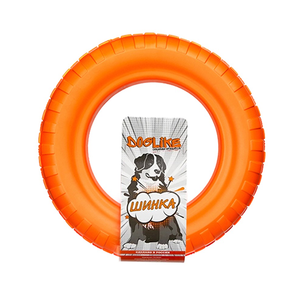 Игрушка для собак DOGLIKE Шинка Мега (Оранжевый) игрушка для собак doglike тарелка летающая средняя оранжевый