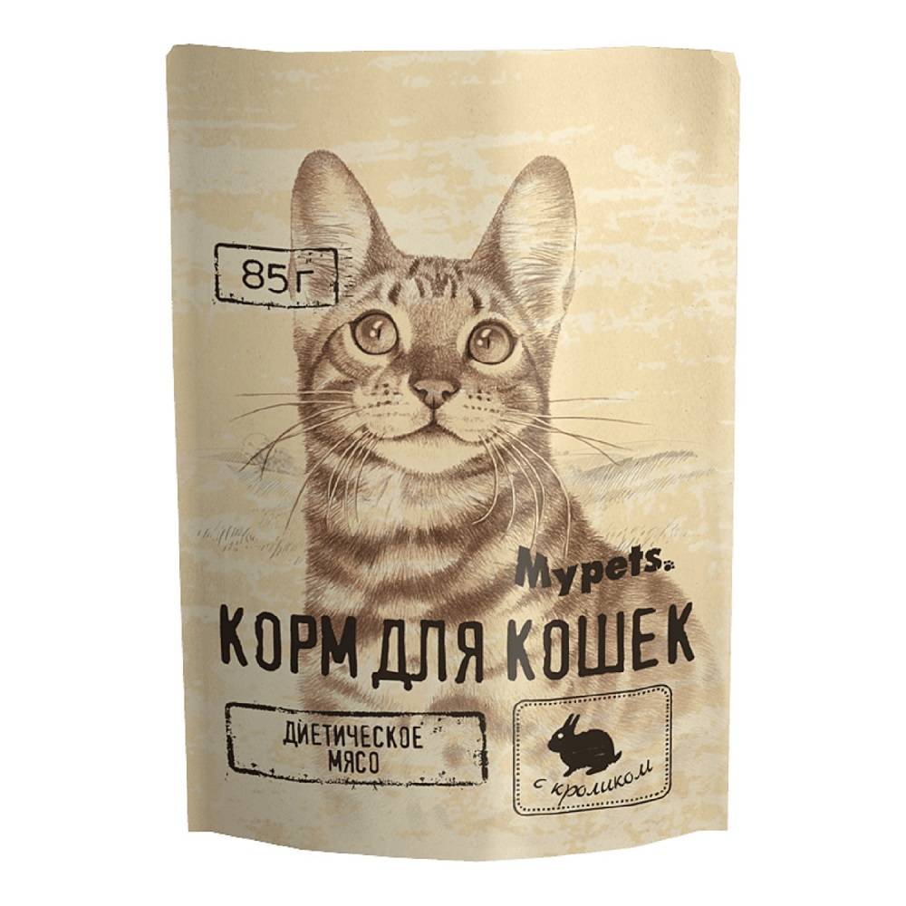 Корм для кошек MYPETS кролик пауч 85г